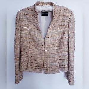Rena Lange Pastel Metallic Jacket Size 10